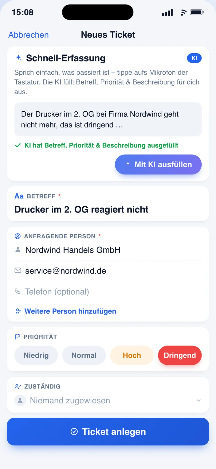rapidFOX-App: KI-Assistent